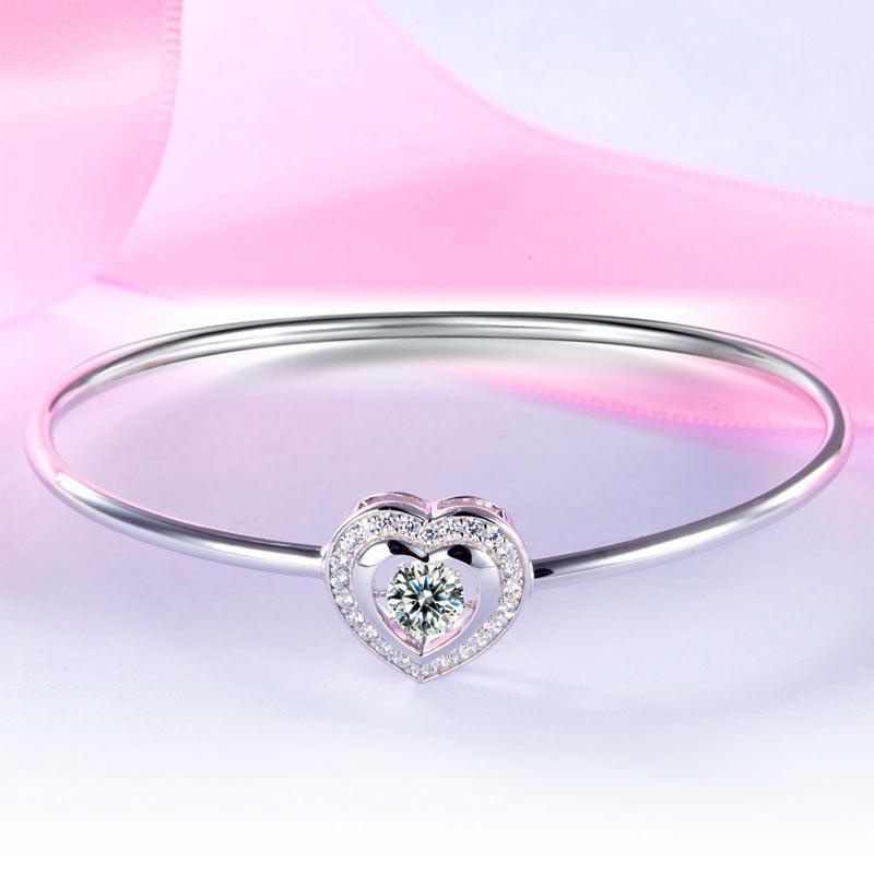 Dancing Stone Heart Bangle