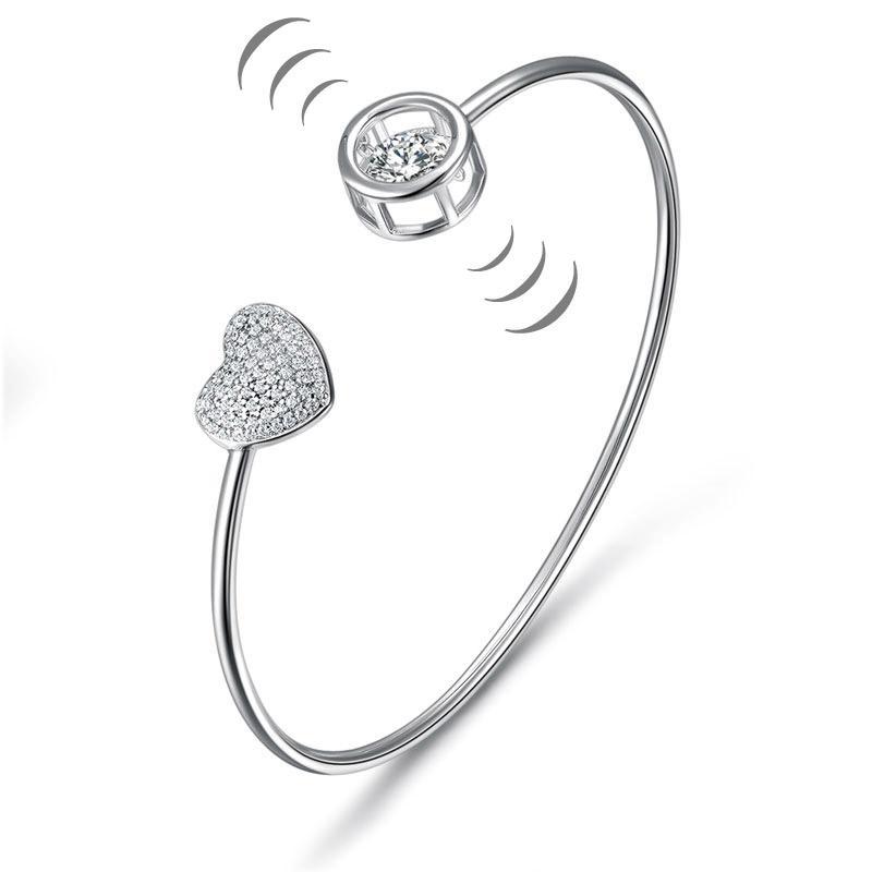 Dancing Stone Heart Bangle