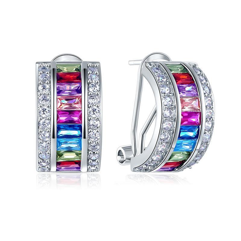 Multi-Color Stone Earrings