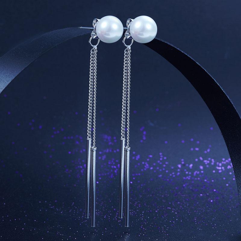 Drop Simulated Pearl Earrings