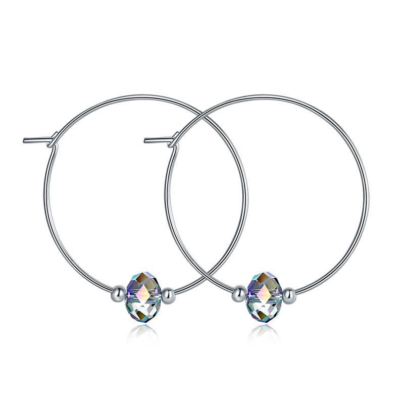 AB Austrian Crystal Hoop Earrings