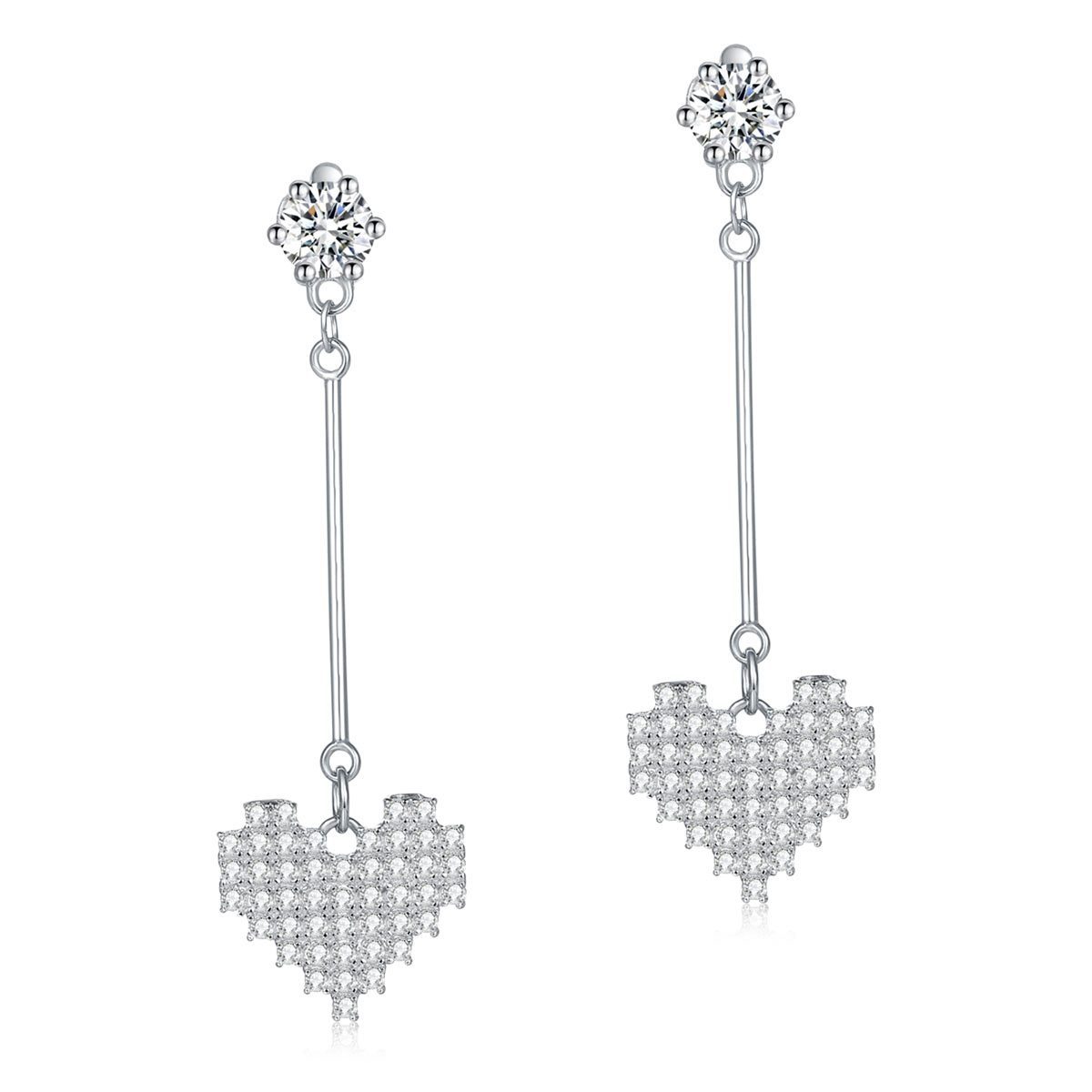 Dangle Heart Earrings