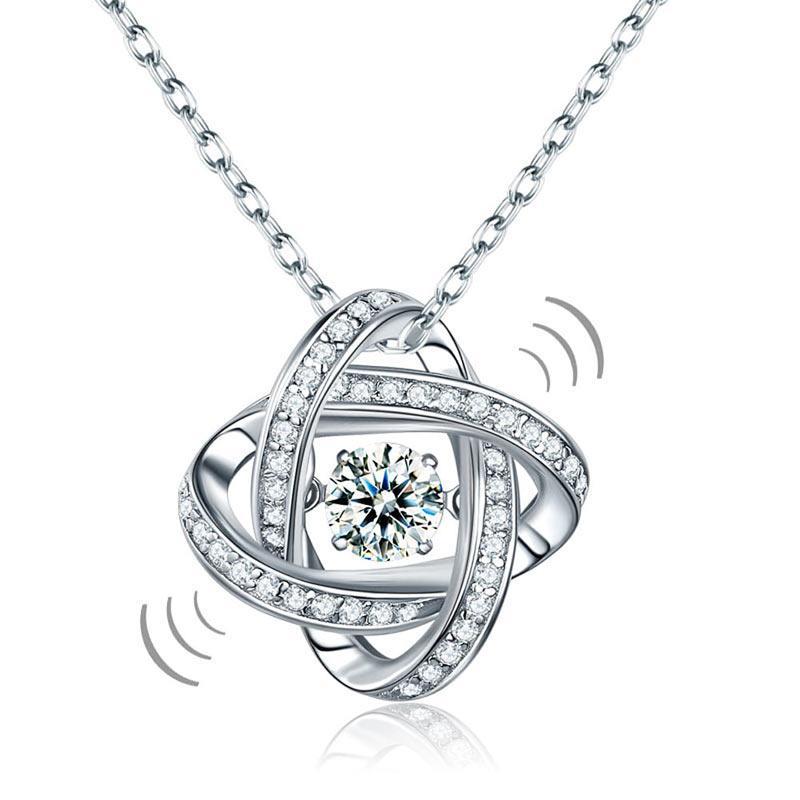 Dancing Stone Geometric Shape Pendant Necklace