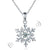 Snowflake Dancing Stone Pendant Necklace