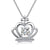Crown Pendant Necklace Created Diamond