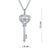 Key Heart Dancing Stone Pendant Necklace
