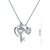 1.5 Carat Love Heart Lock Key Pendant Necklace