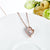 Dancing Stone Heart Pendant Necklace Rose Gold Plated