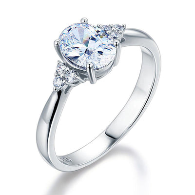 Oval Cut Created Diamante Ring