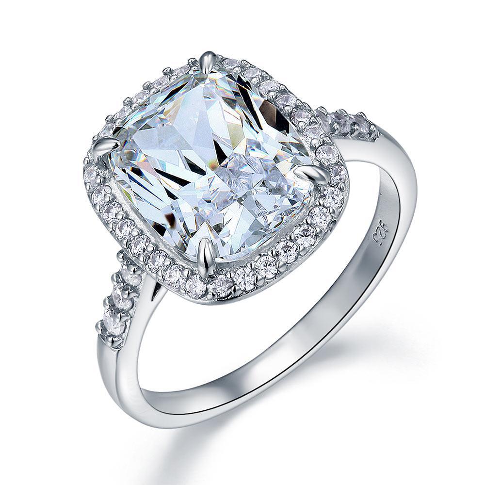 6 Ct Cushion Cut Created Diamond Ring