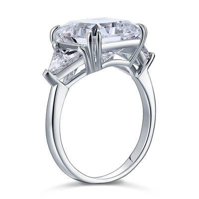 Three-Stone 8 Carat Created Diamond Ring