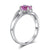 Twist Curl 1.25 Ct Pink Created Diamond Ring
