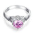 Flower 1.25 Ct Fancy Pink Created Diamond Ring