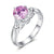 Flower 1.25 Ct Fancy Pink Created Diamond Ring