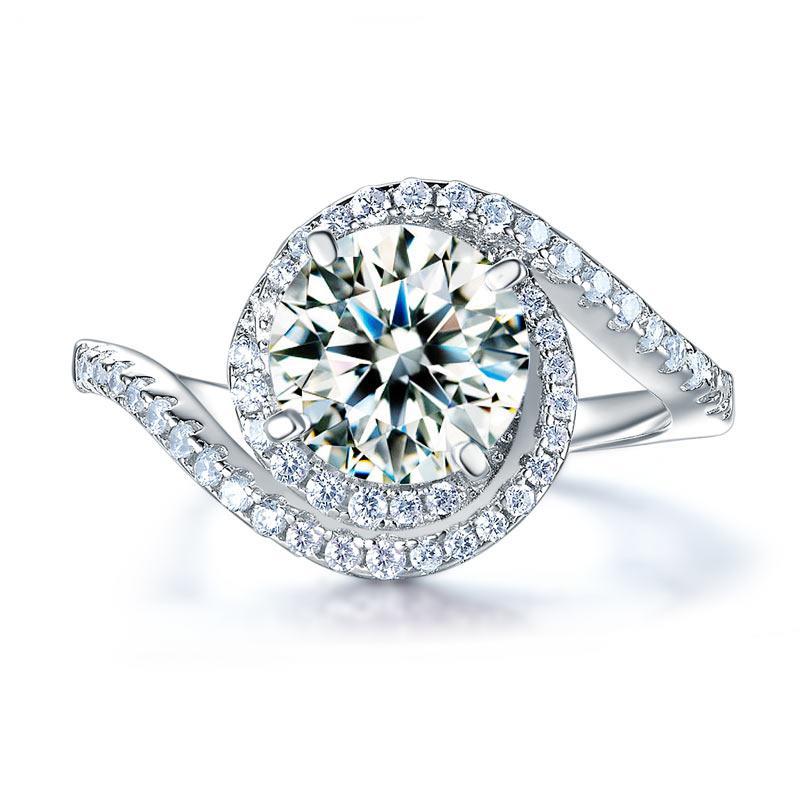 Twist Curl 2 Ct Created Diamond Ring