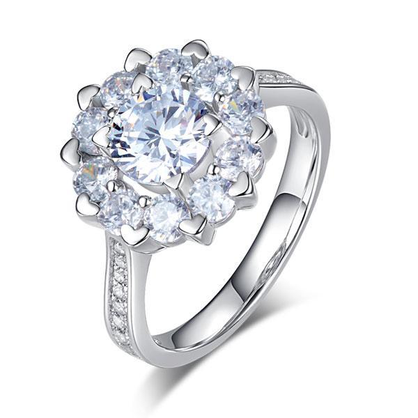Snowflake 1 Ct Created Diamond Ring