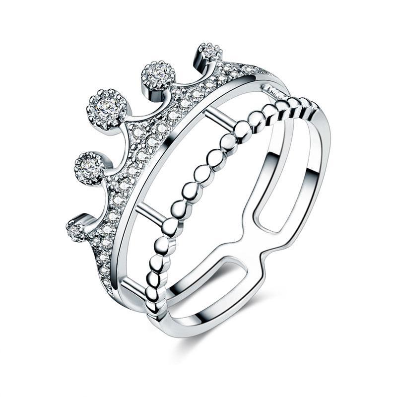 Crown Shape Created Diamond Ring