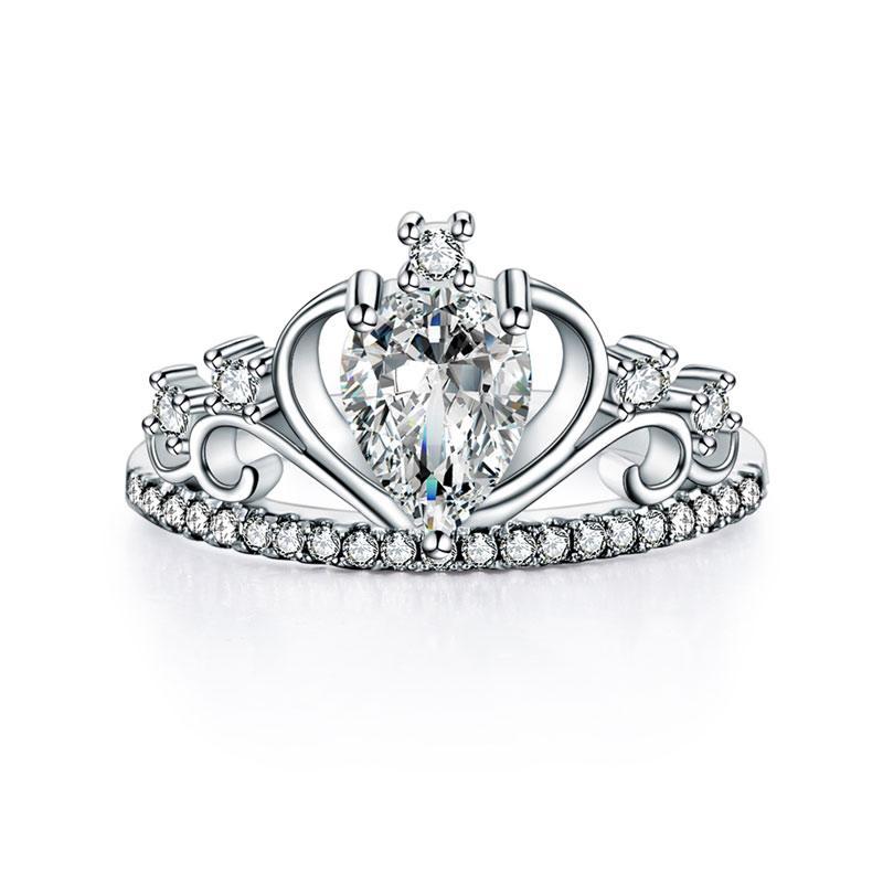 Crown 1 Carat Pear Cut Ring