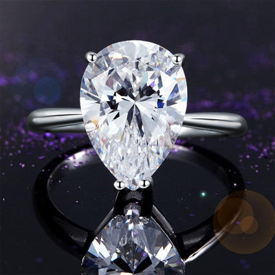 Luxury Solitaire Pear 4.5 Carat Ring