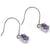 2 Carat Genuine Purple Amethyst Dangle Fine Earrings