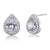 1 Carat Pear Cut Created Diamond Stud Earrings