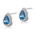 1 Carat Pear Cut Created Blue Topaz Stud Earrings EllaPhase
