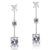 4 Carat Emerald Cut Created Diamond Dangle Earrings