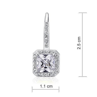 1.5 Carat Created Diamond Dangle Earrings