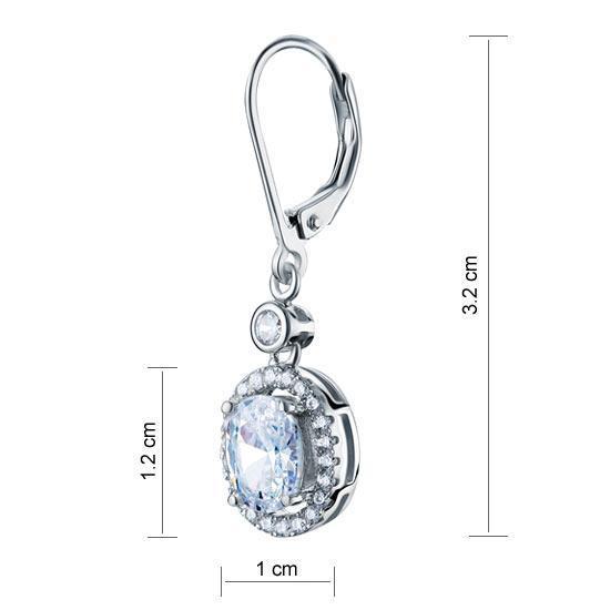 1.5 Carat Oval Cut Created Diamond Dangle Earrings