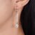 Pear Cut Created Diamond Dangle Earrings