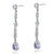 Purple Created Sapphire Dangle Earrings