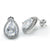 4 Carat Pear Cut Created Diamond Stud Earrings