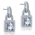 Created Diamond Dangle Drop Key Lock Earrings