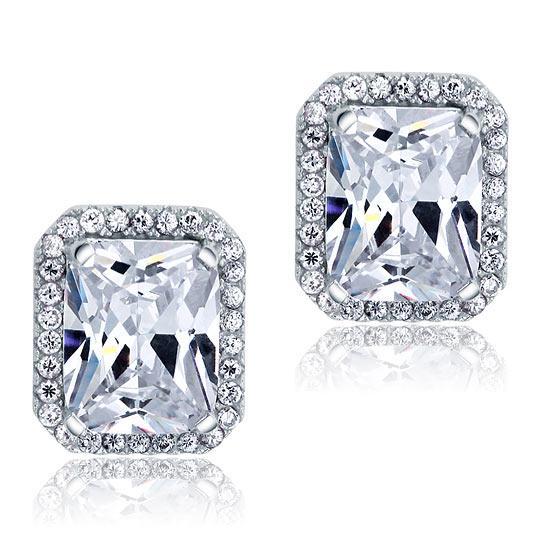 4 Carat Created Diamond Stud Earrings