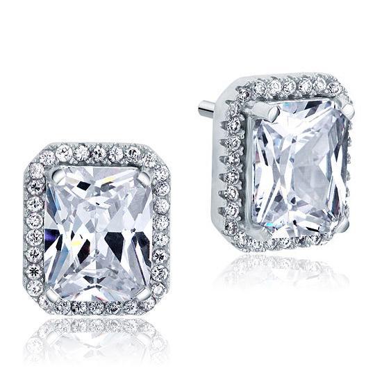4 Carat Created Diamond Stud Earrings