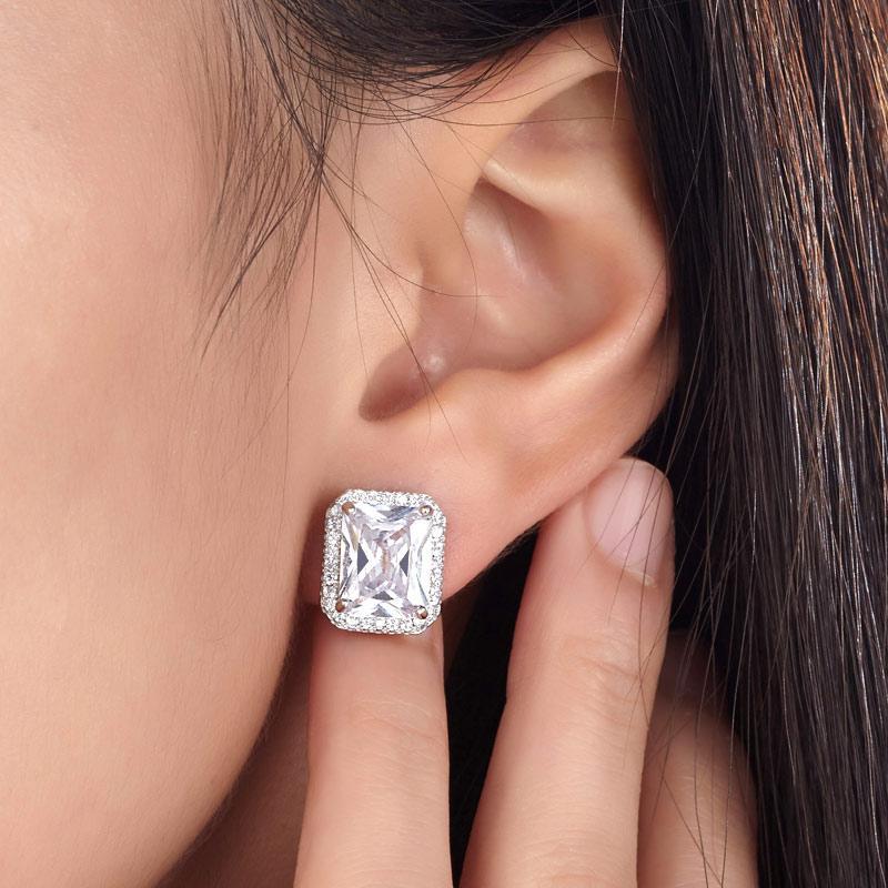 4 Carat Created Diamond Stud Earrings
