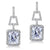 4 Carat Simulated Diamond Dangle Earrings