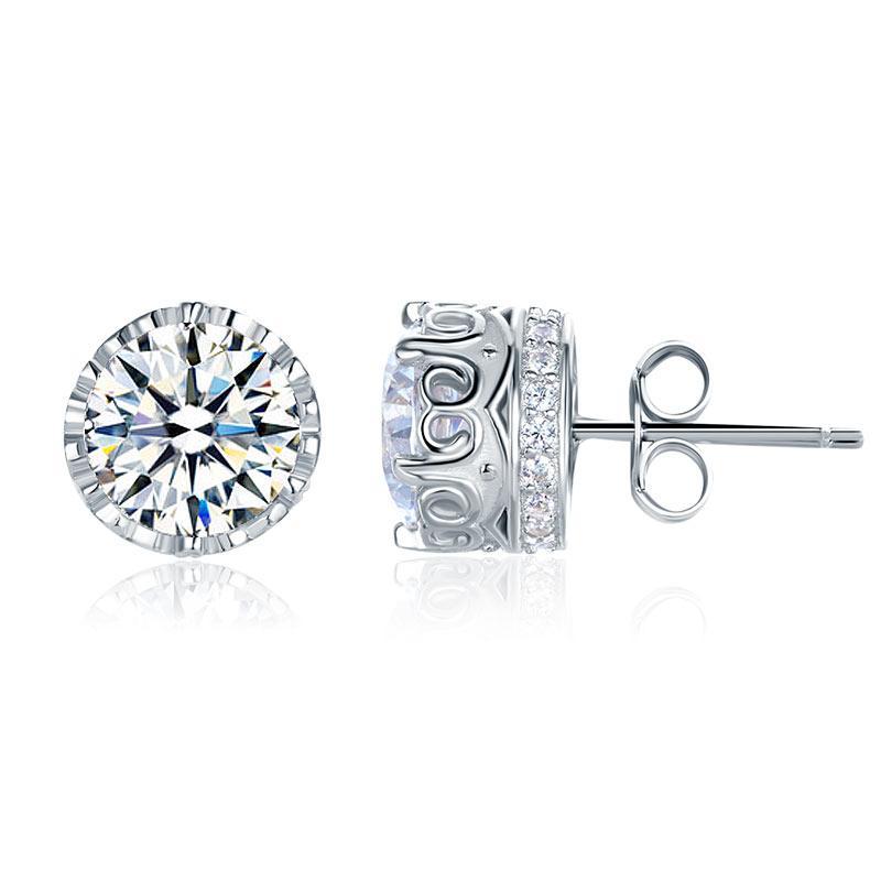1.5 Carat Vintage Style Stud Earrings Jewelry