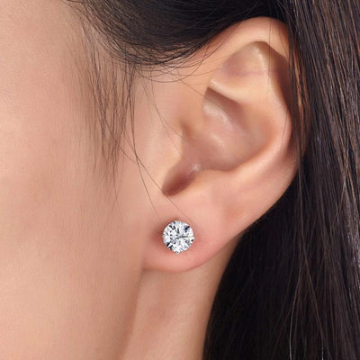 1 Carat Created Diamond Stud Earrings