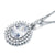 6 Carat Oval Cut Created Diamond Flower Pendant Necklace