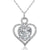 3 Carat Created Diamond Heart Pendant Necklace