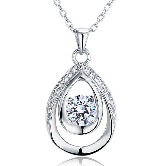 1 Carat Round Cut Pendant Necklace