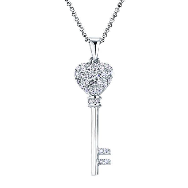 Love Key Cross Pendant Necklace