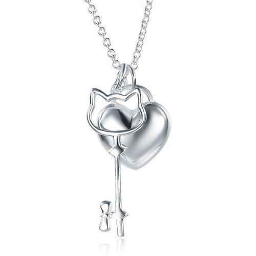 Heart Key Pendant Necklace