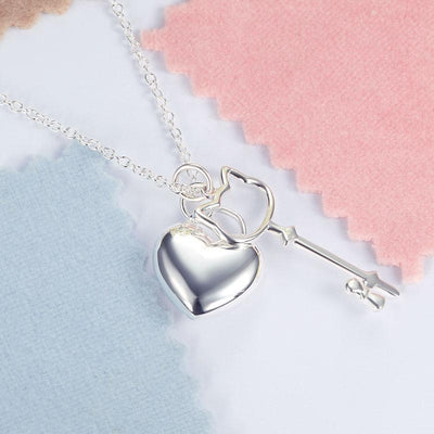 Heart Key Pendant Necklace