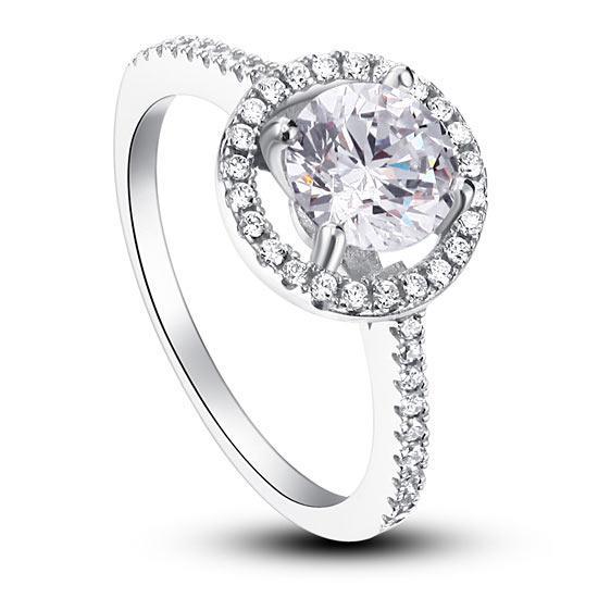 1.25 Carat Round Cut Created Diamond Ring
