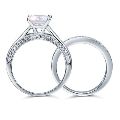 1.5 Carat Princess Cut Created Diamond 2-Pcs Ring Set