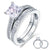 1.5 Carat Princess Cut Created Diamond 2-Pcs Ring Set
