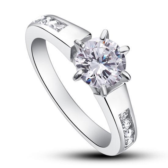 1.25 Carat Round Cut Created Diamond Ring