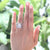 4 Carat Pear Cut Created Diamond Ring